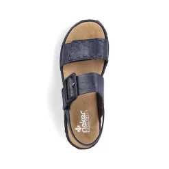 Rieker Women'S Wedge Sandals Navy Blue