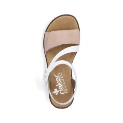 Rieker Women'S Wedge Sandals Edelweis Champagne Beige