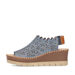 Rieker Women'S Wedge Sandals Slate Blue