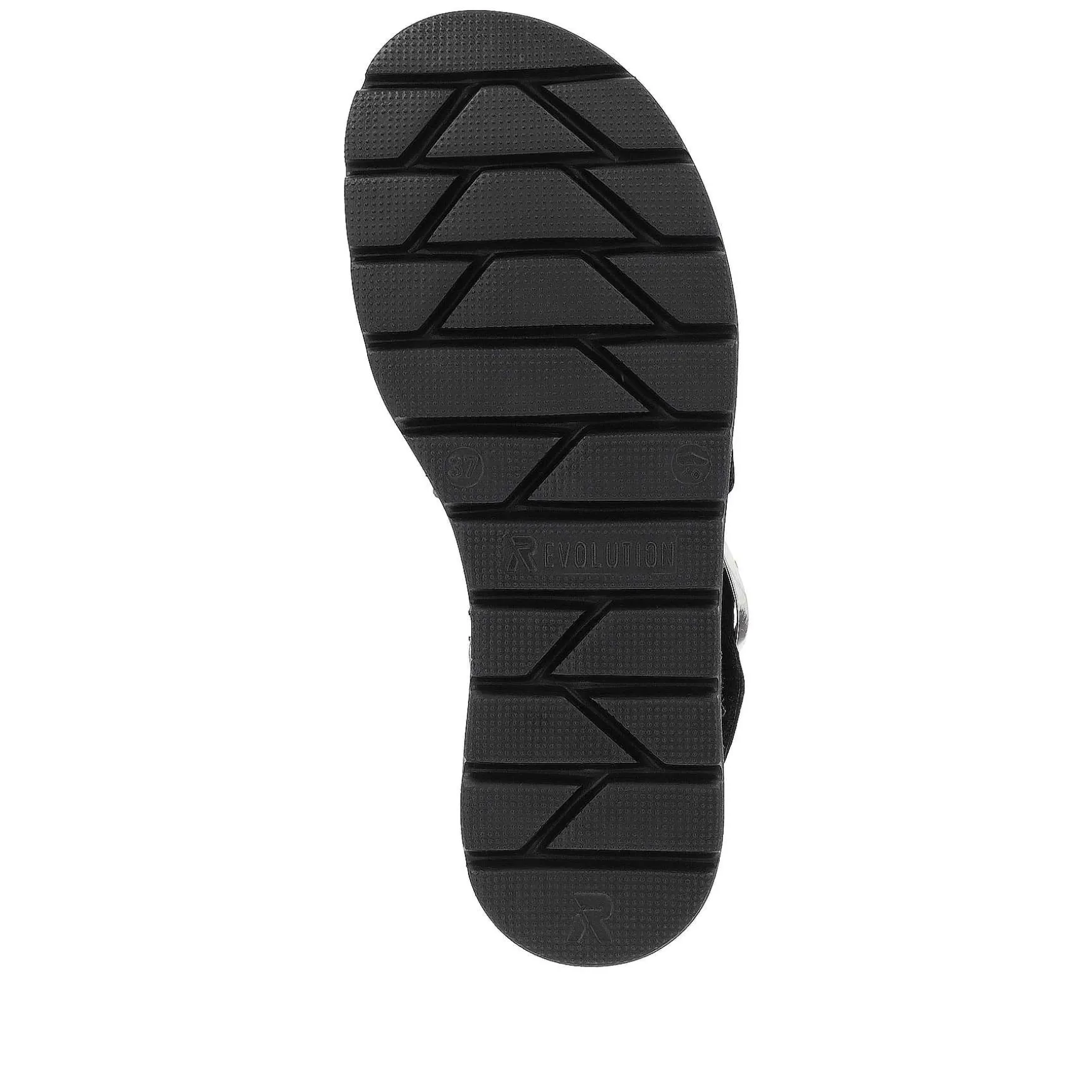 Rieker Women'S Wedge Sandals Midnight Black