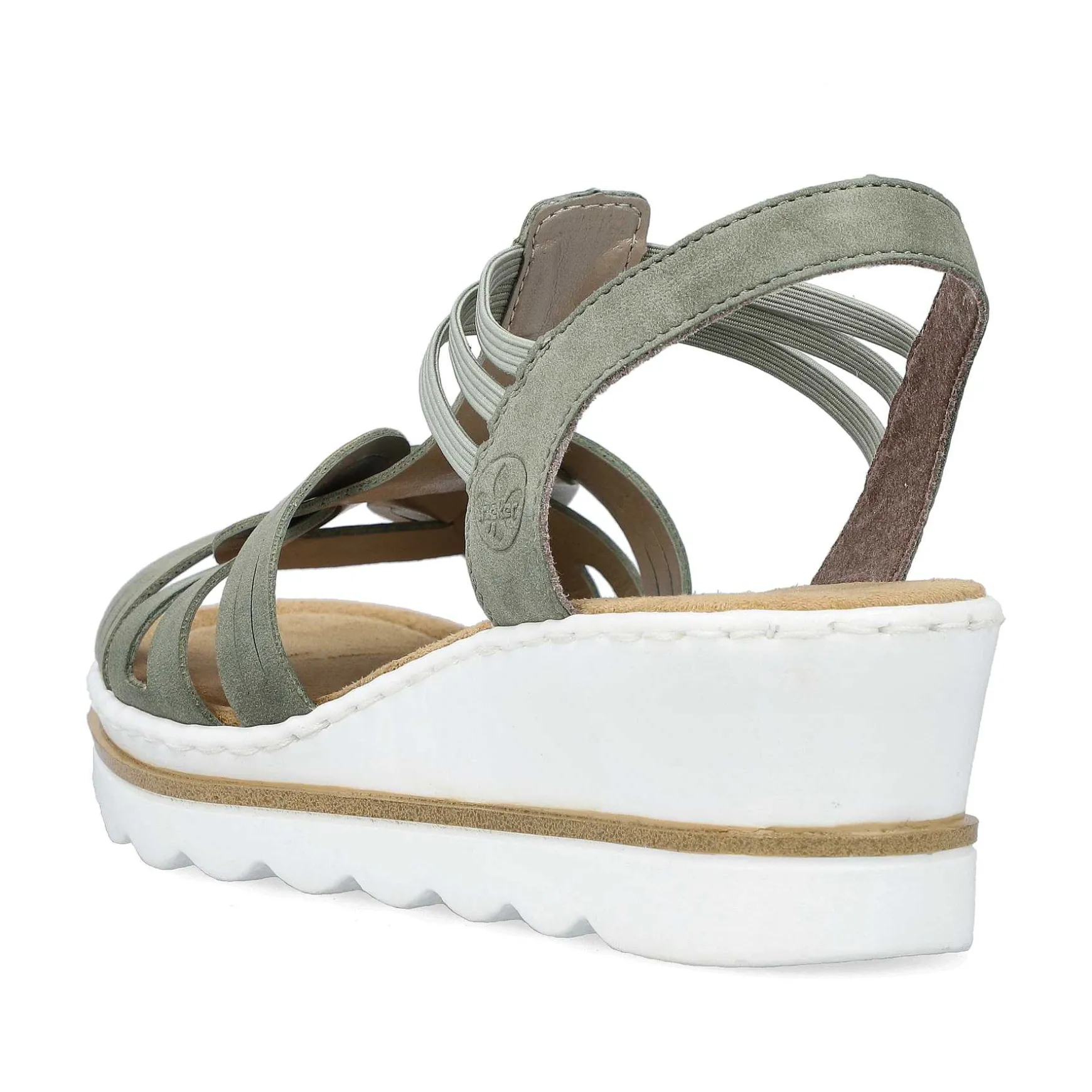 Rieker Women'S Wedge Sandals Khaki Green