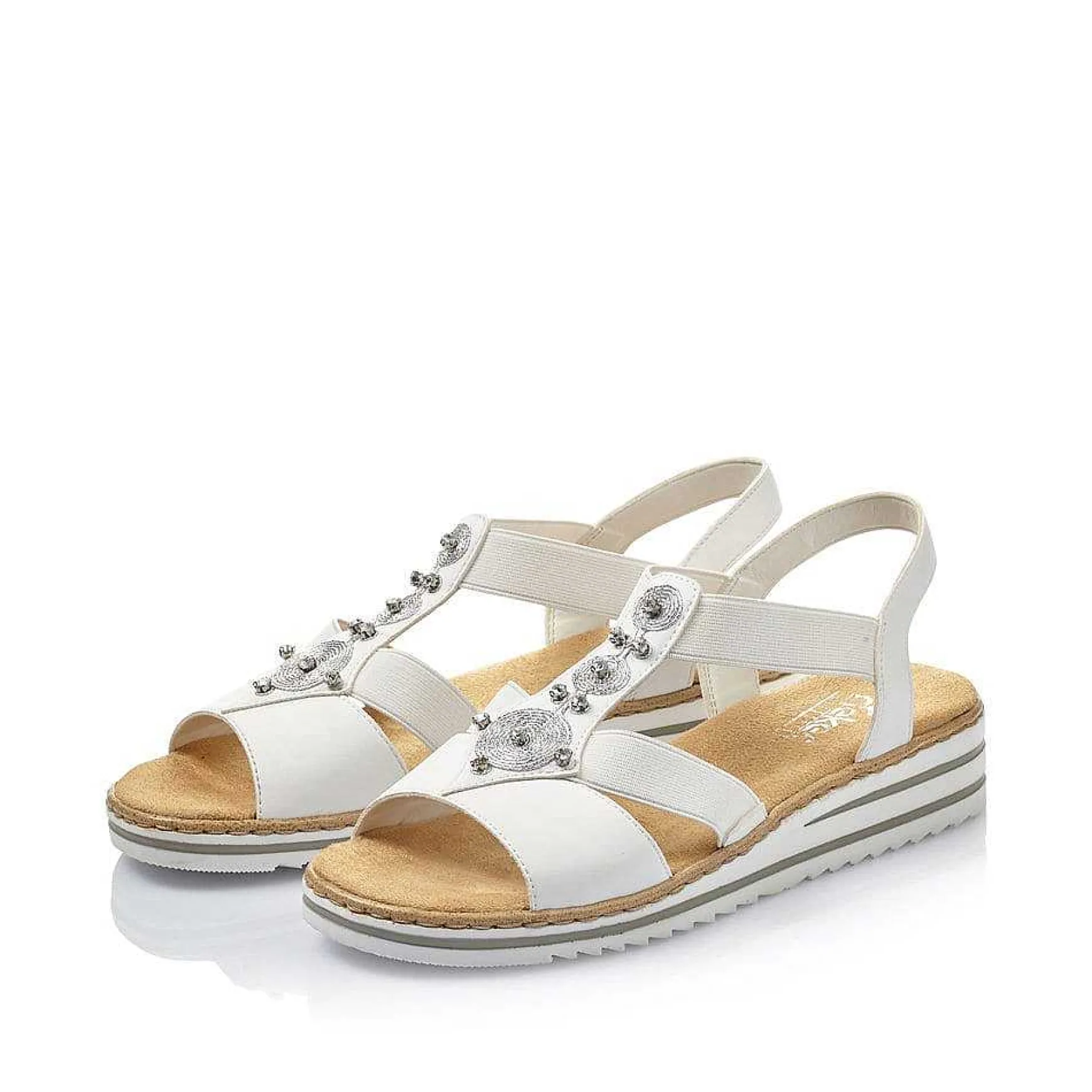 Rieker Women'S Wedge Sandals Pure White