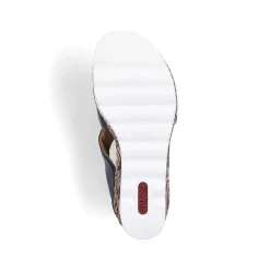 Rieker Women'S Wedge Sandals Navy Blue
