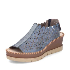 Rieker Women'S Wedge Sandals Slate Blue