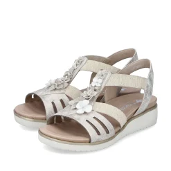 Rieker Women'S Wedge Sandals Light Beige