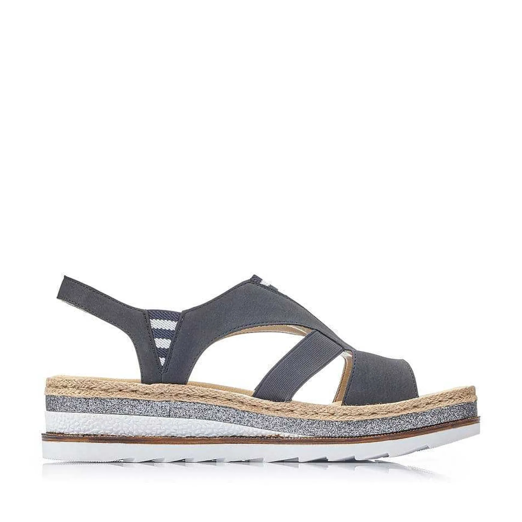 Rieker Women'S Wedge Sandals Pacific Blue