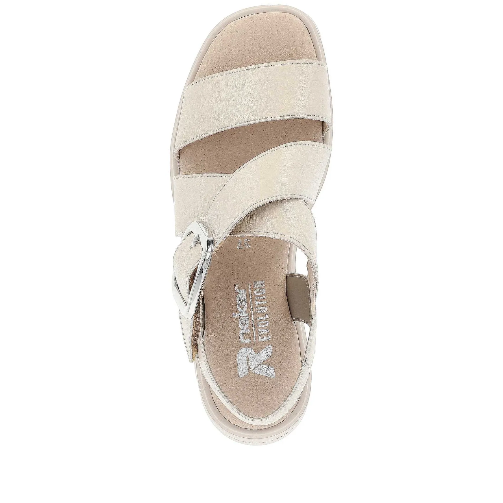 Rieker Women'S Wedge Sandals Sand Beige