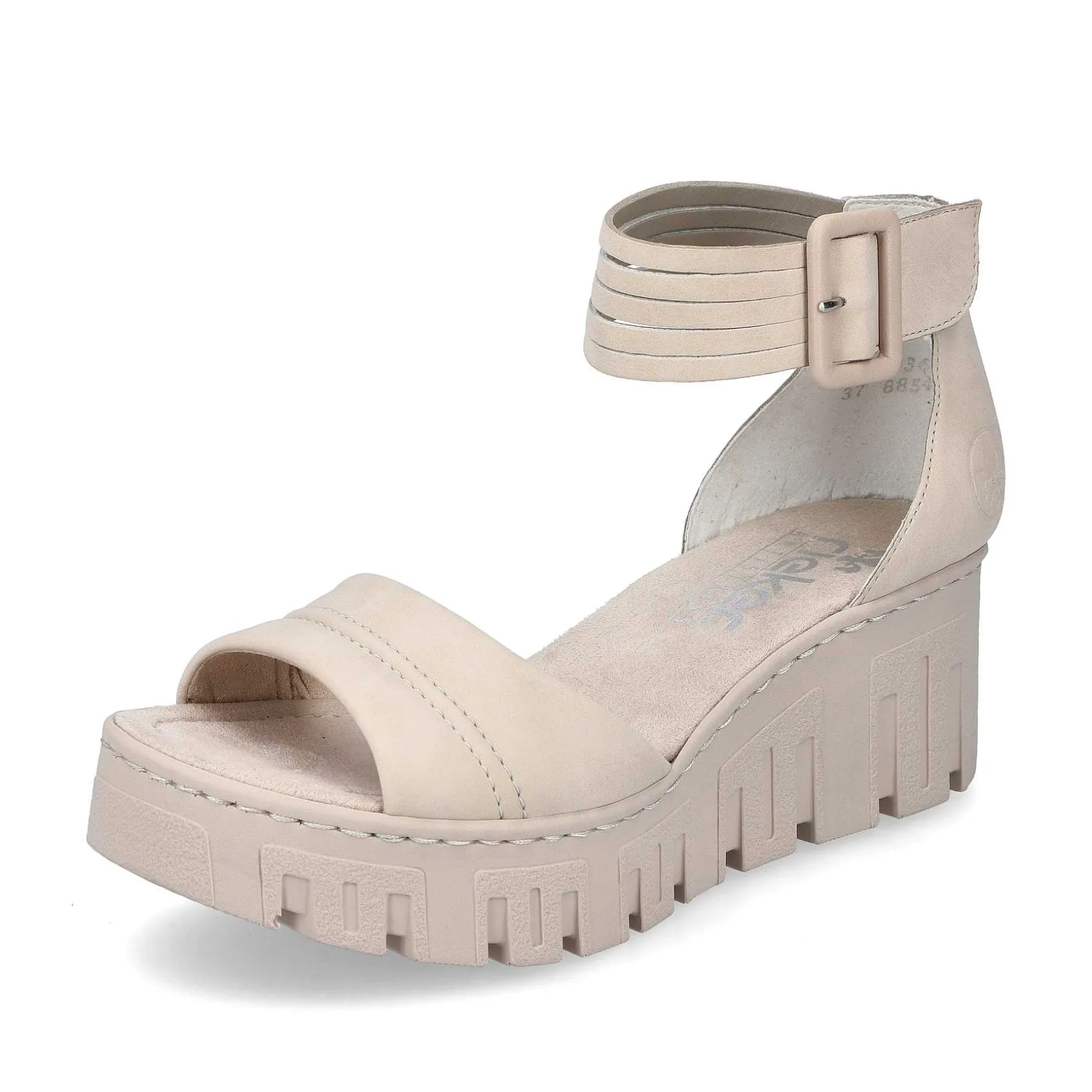 Rieker Women'S Wedge Sandals Sand Beige