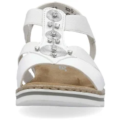 Rieker Women'S Wedge Sandals Pure White