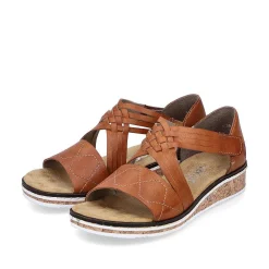 Rieker Women'S Wedge Sandals Copper