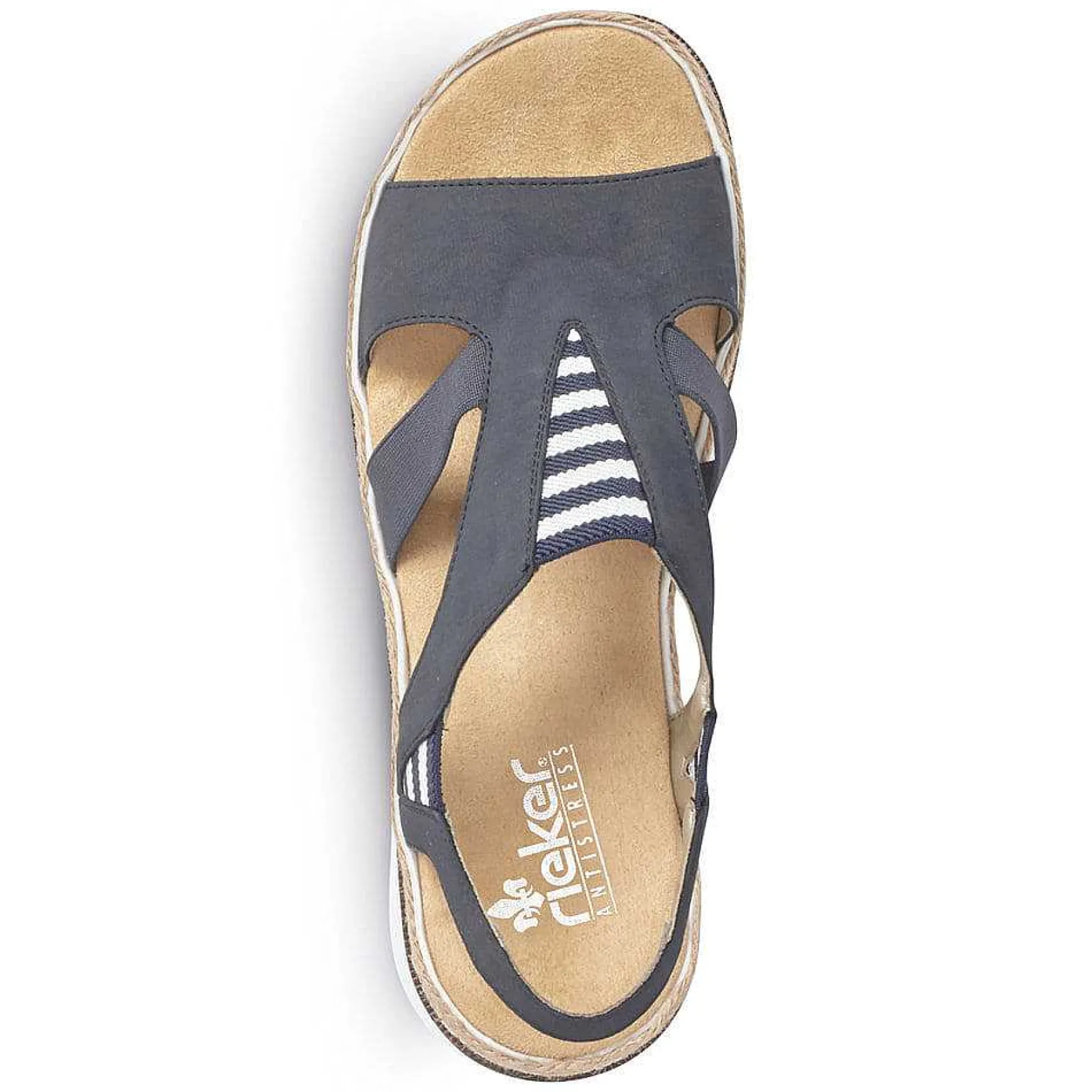 Rieker Women'S Wedge Sandals Pacific Blue