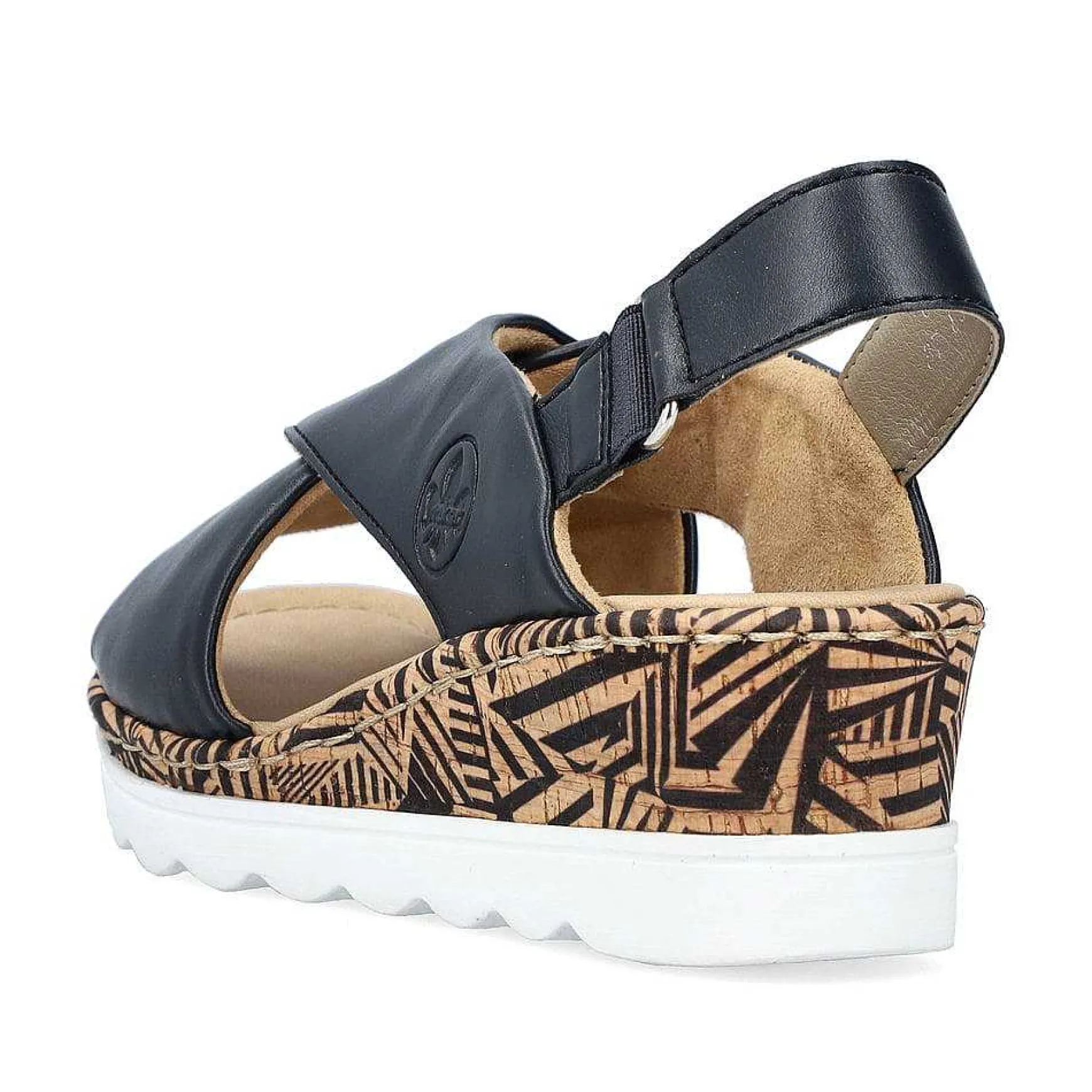 Rieker Women'S Wedge Sandals Navy Blue