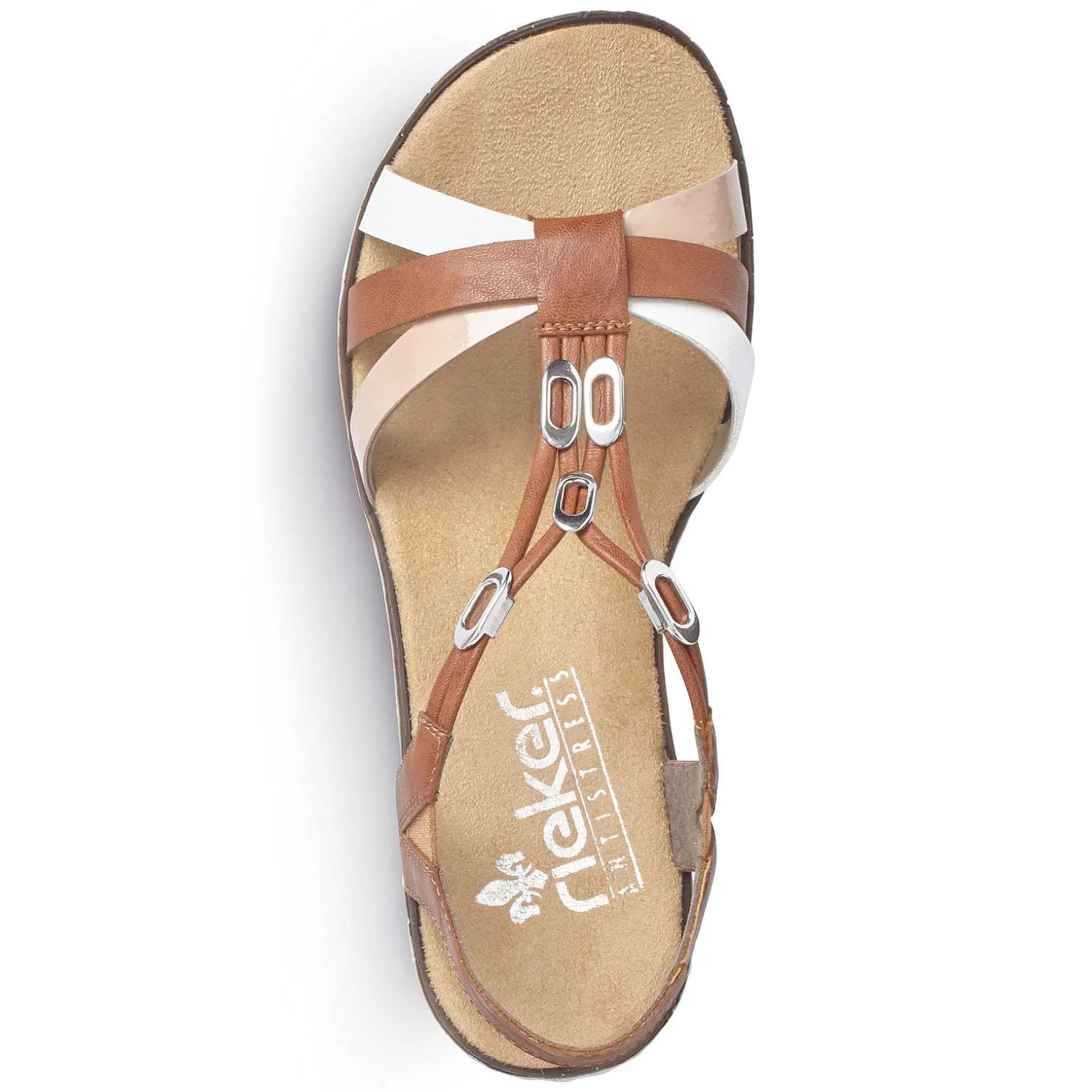 Rieker Women'S Wedge Sandals Chestnut Brown