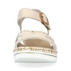 Rieker Women'S Wedge Sandals Champagne