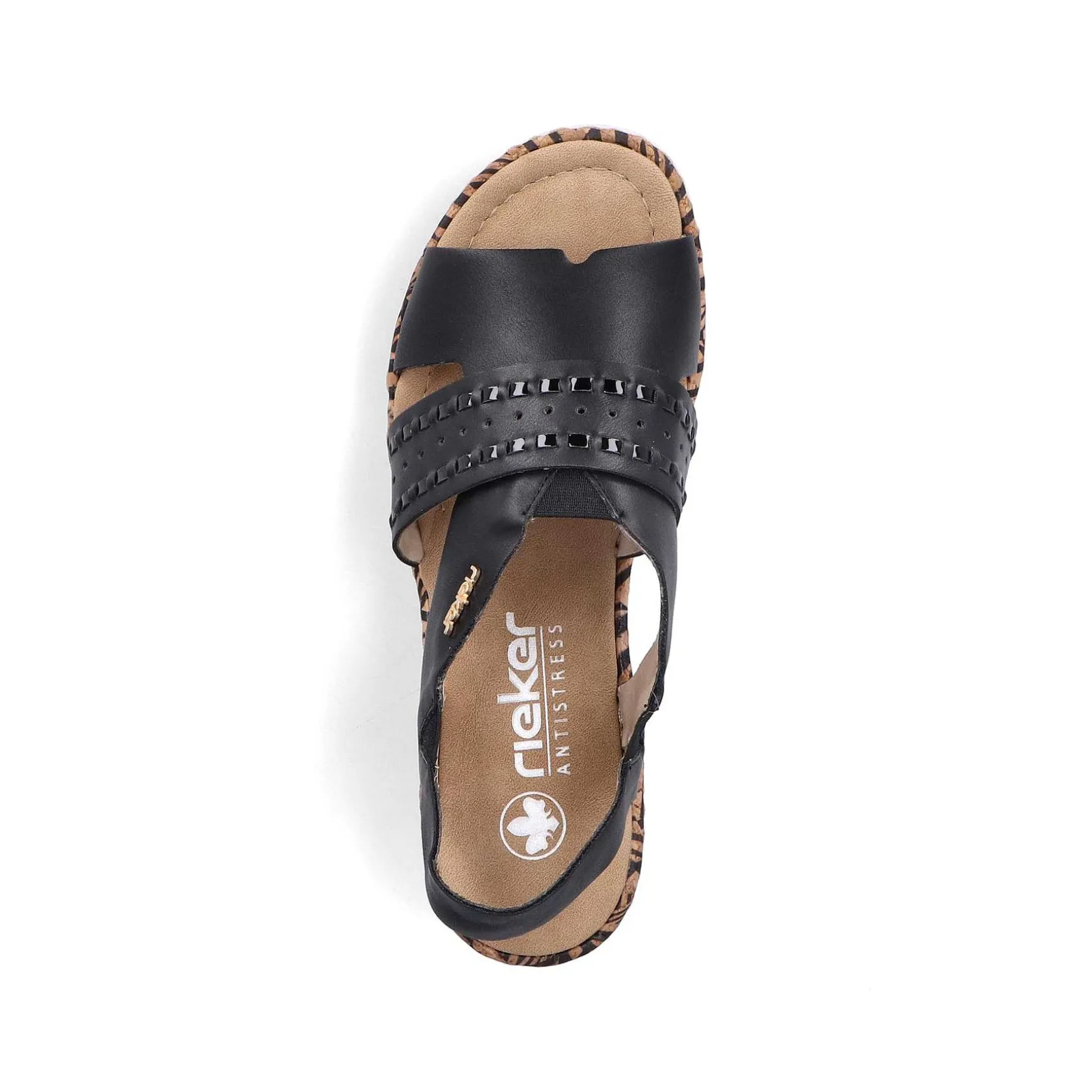 Rieker Women'S Wedge Sandals Night Black