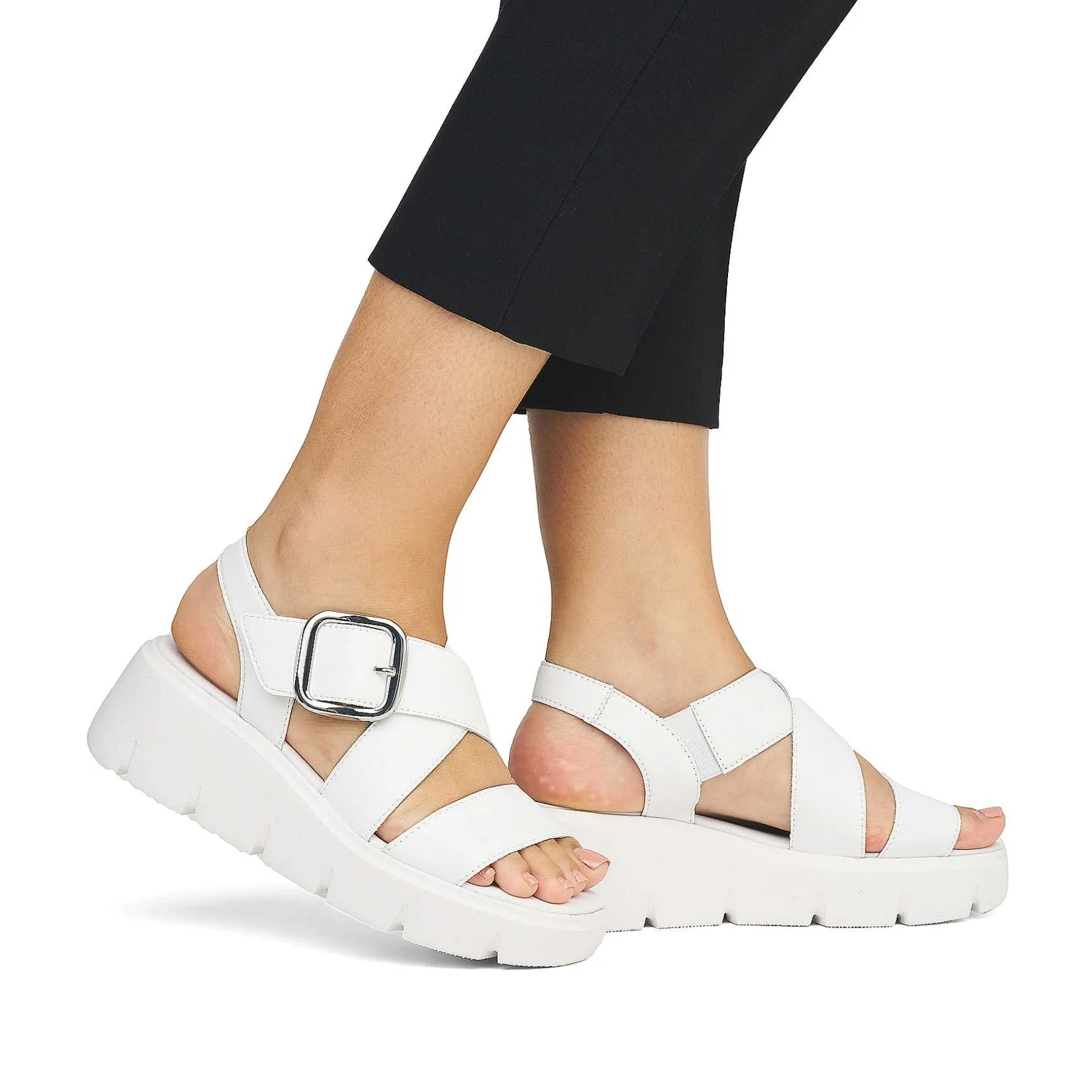 Rieker Women'S Wedge Sandals Antique White