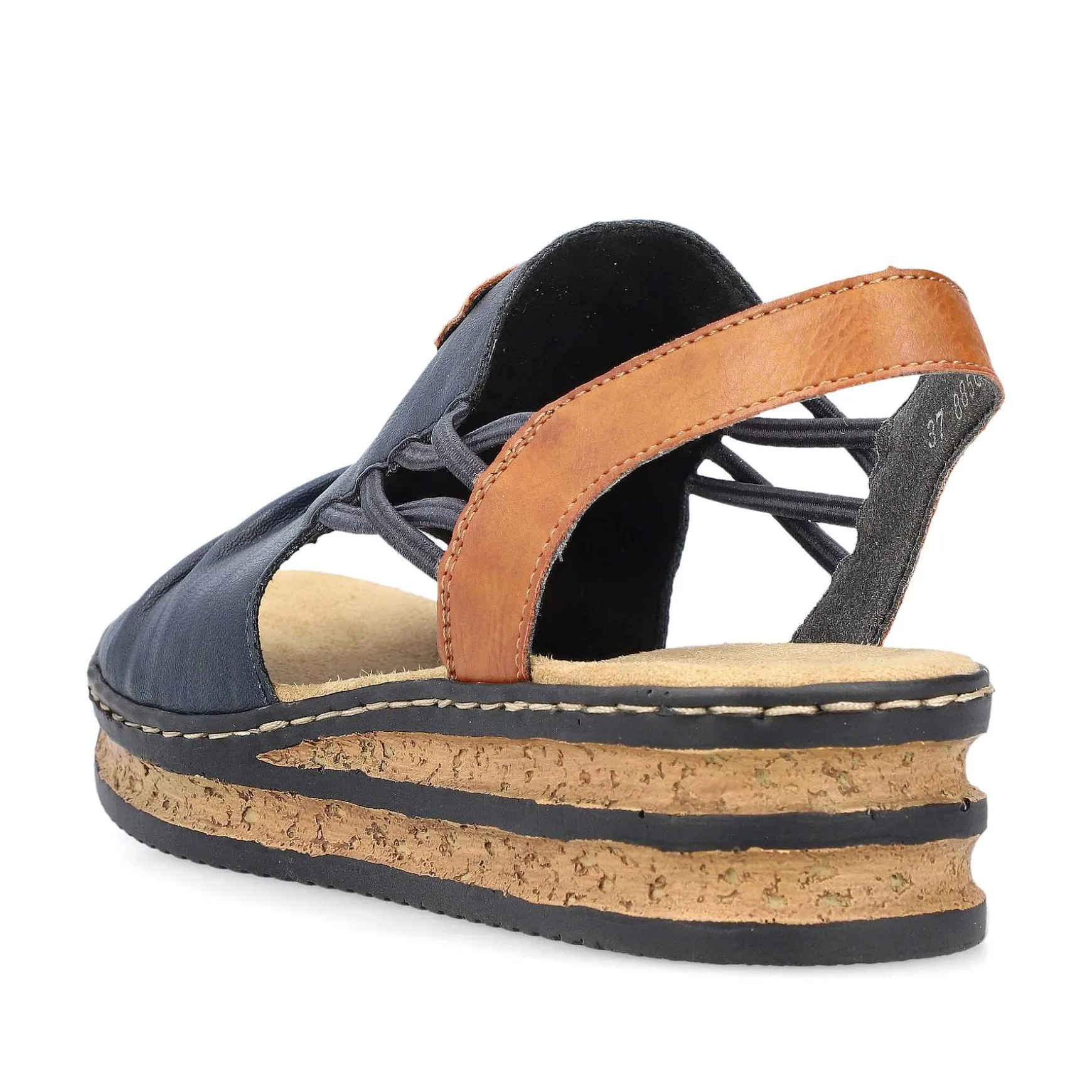 Rieker Women'S Wedge Sandals Pacific Blue