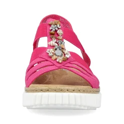 Rieker Women'S Wedge Sandals Pink