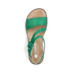 Rieker Women'S Wedge Sandals Grass Green