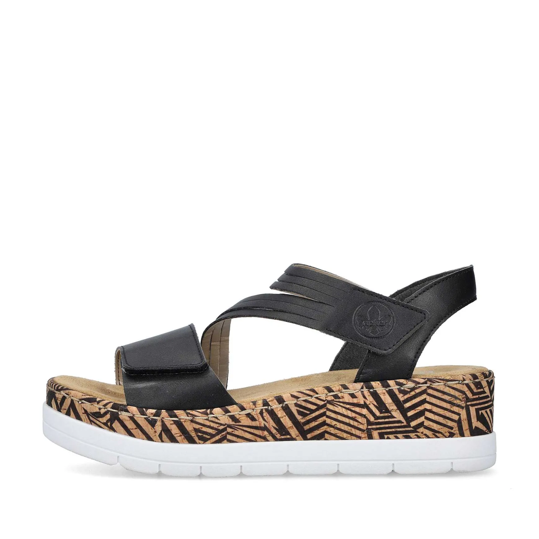 Rieker Women'S Wedge Sandals Night Black