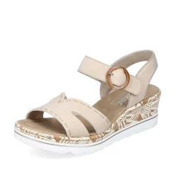 Rieker Women'S Wedge Sandals Champagne
