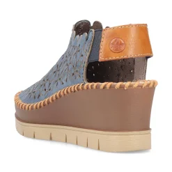 Rieker Women'S Wedge Sandals Slate Blue